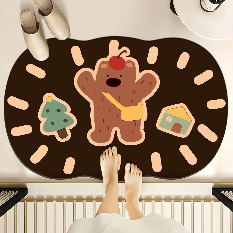Siopsrl | Cute Cartoon Bear Bath Mat Siopsrl