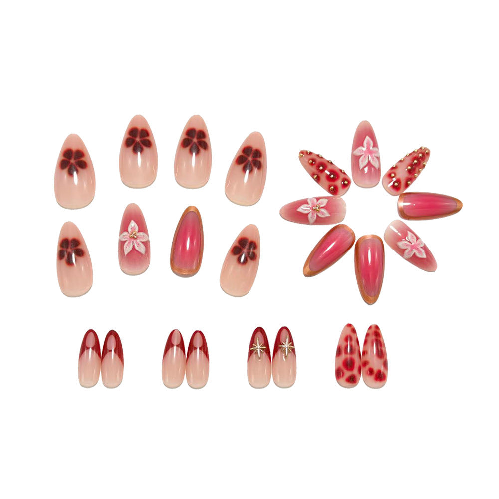 Siopsrl | Artificial nails with floral and glitter accents Siopsrl