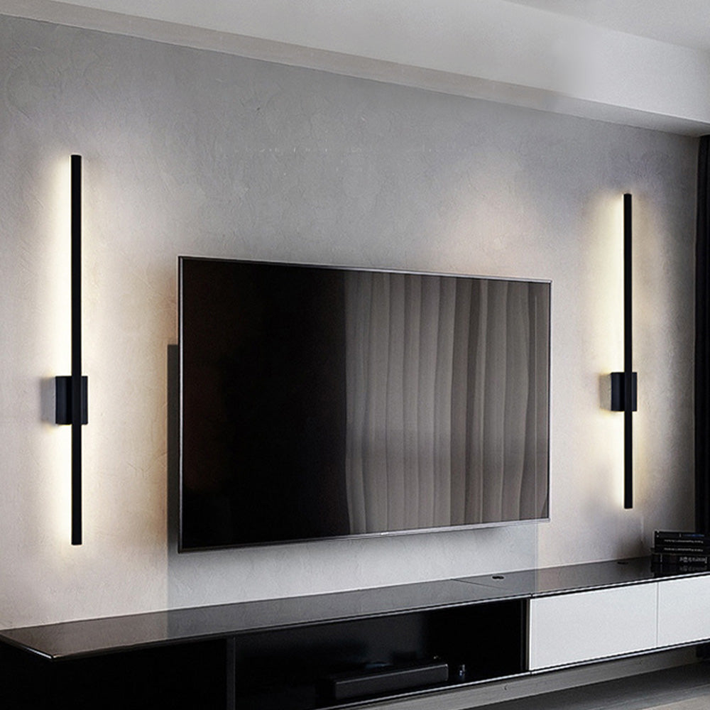Siopsrl| Industrial Minimalist Long LED Iron Wall Lights for Contemporary Living Room Décor and Stylish Illumination