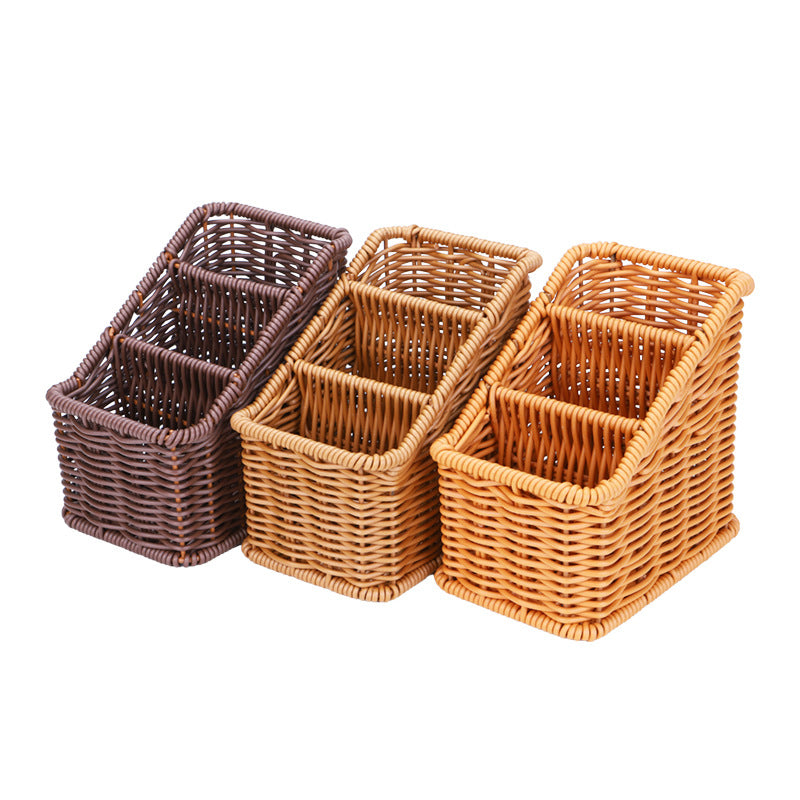 Multi-Compartment Woven Organizer Basket Siopsrl