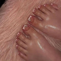Siopsrl | Artificial Nail Set with elegant French design and glitter accents Siopsrl