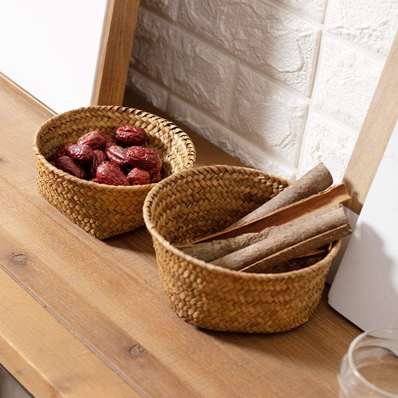 Handmade Natural Fiber Storage Basket Siopsrl