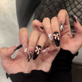 Siopsrl | Artistic Press-On Nail Set with Unique Bow and Heart Accents Siopsrl