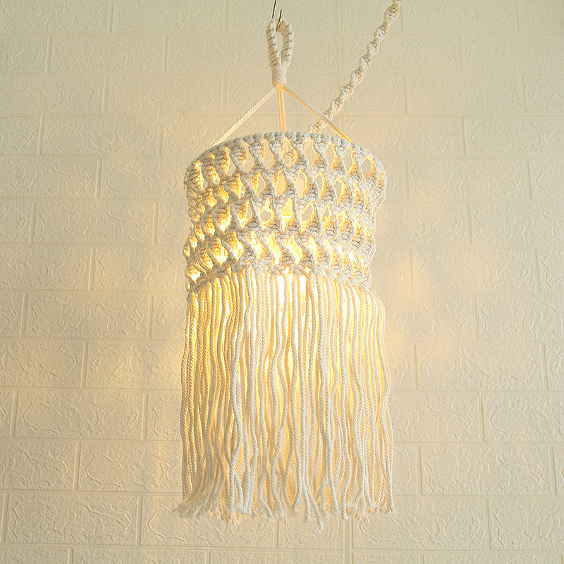 Macramé Pendant Light Fixture Siopsrl