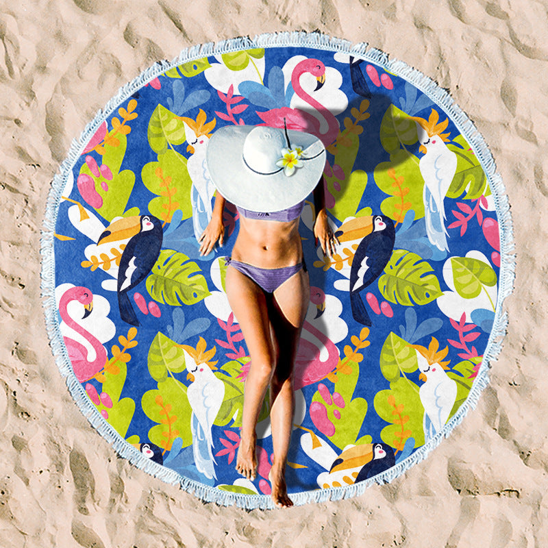 Siopsrl | Rundstrand towel with unique sunset design Siopsrl