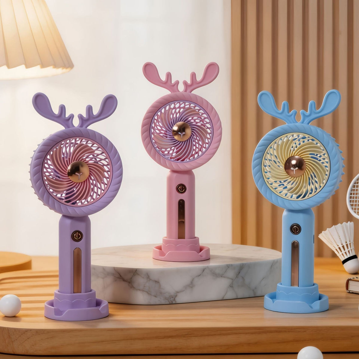 Siopsrl | Women Portable Handheld Fan with Creative Antler Design Siopsrl