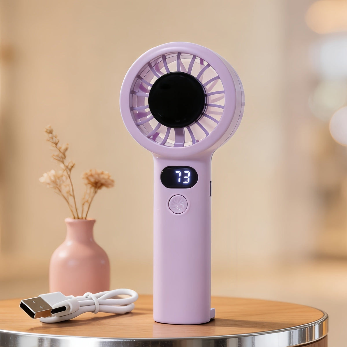 Siopsrl | Portable Mini Handheld Fan with Digital Speed Display Siopsrl