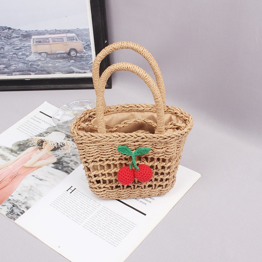 Siopsrl | Basket bag with hand-knotted appliqués Siopsrl