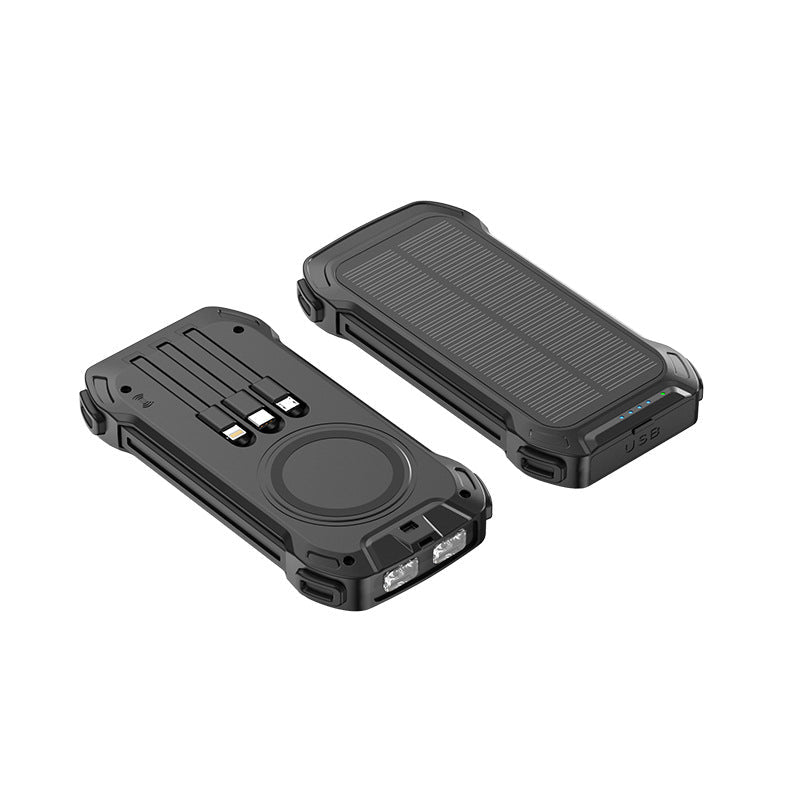 Solar power bank with multifunctional ports and LED light Siopsrl
