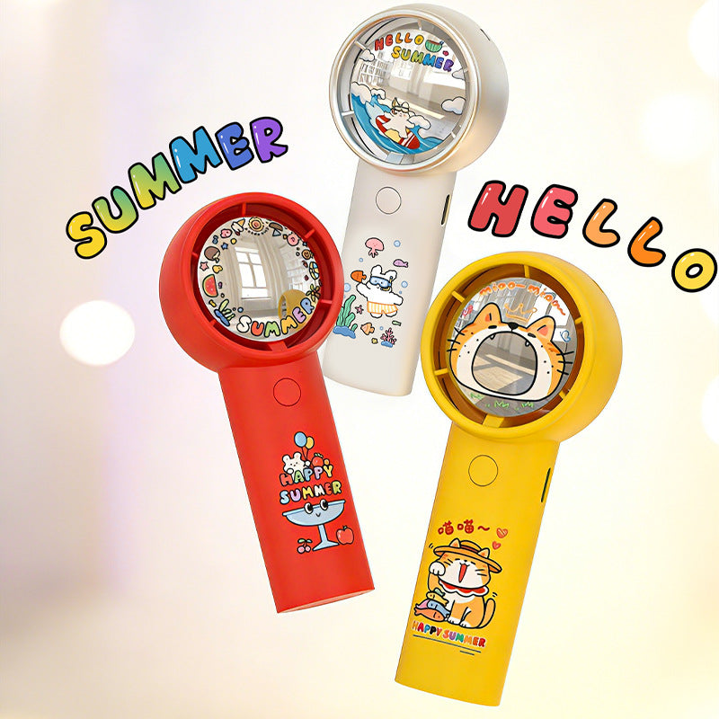 Siopsrl | Unisex Handheld Fan with Cartoon Design Siopsrl