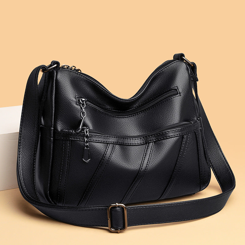 Elegant Zip-Detail Shoulder Bag Siopsrl