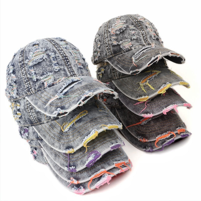 Siopsrl | Women's Distressed Denim Baseball Cap Siopsrl