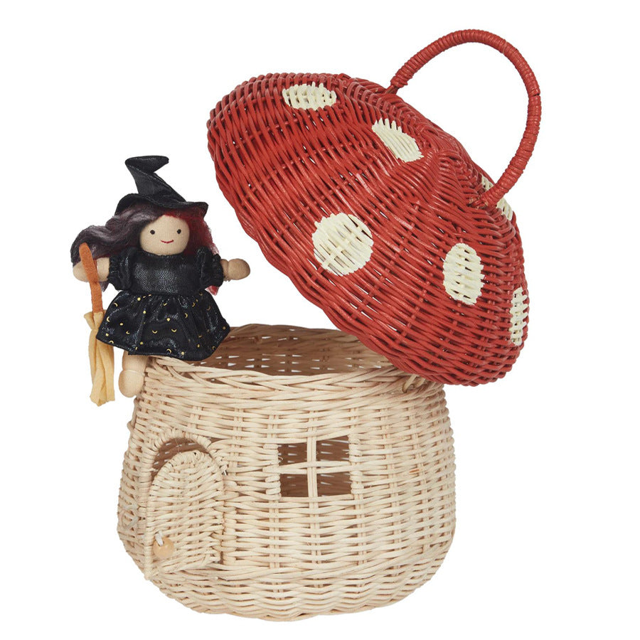 Fun Mushroom-Shaped Woven Storage Basket Siopsrl