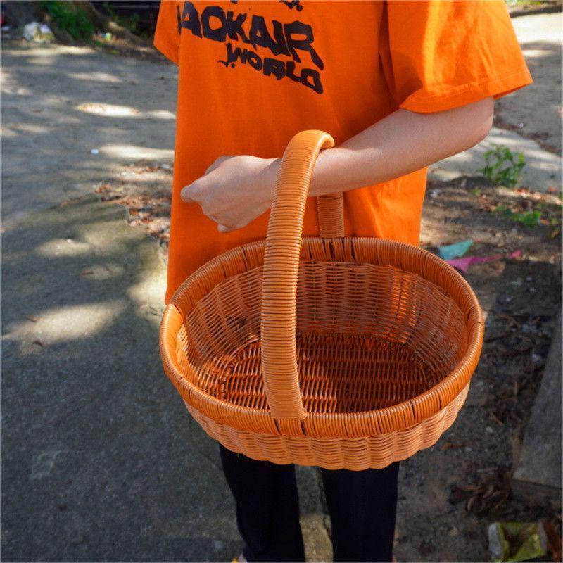 Handwoven Round Wicker Storage Basket Siopsrl