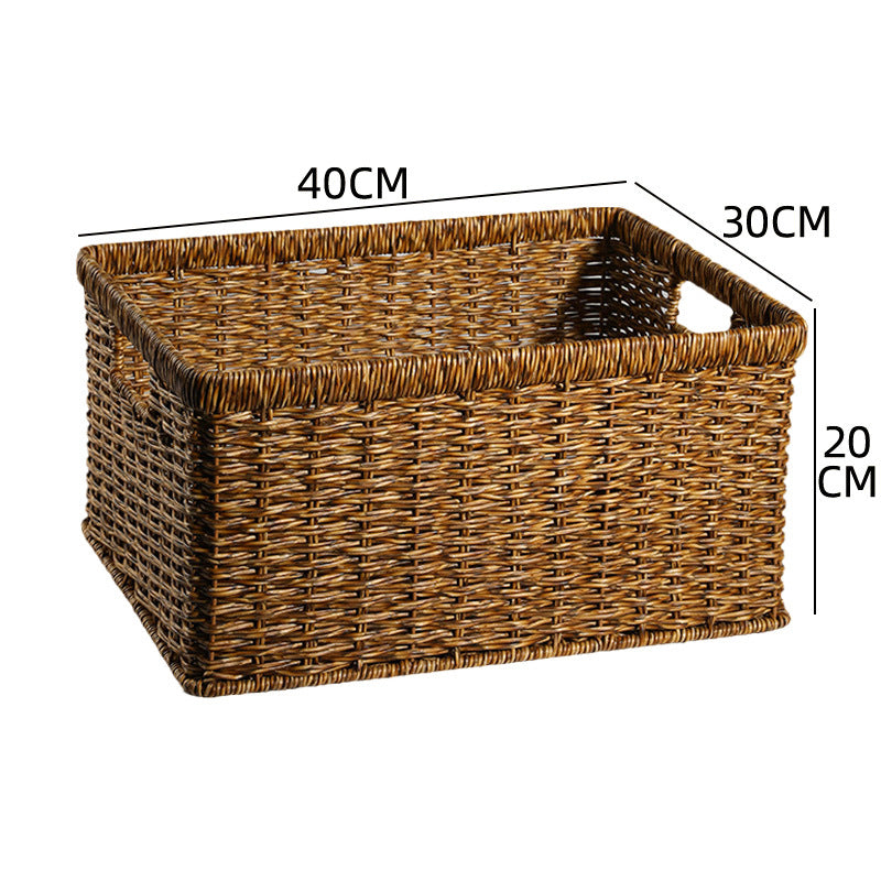Handcrafted Rectangular Wicker Storage Bin Siopsrl