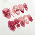 Siopsrl | Elegant artificial nails with floral designs Siopsrl