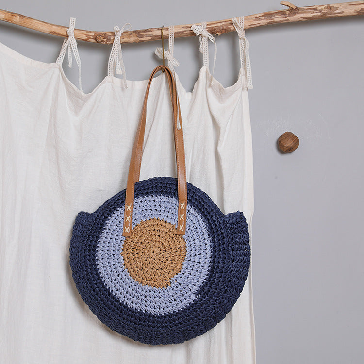 Siopsrl | Round Basket Bag with Modern Design Siopsrl