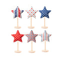 Siopsrl | Unisex decorative star decoration figures made of fabric on wooden stand Siopsrl