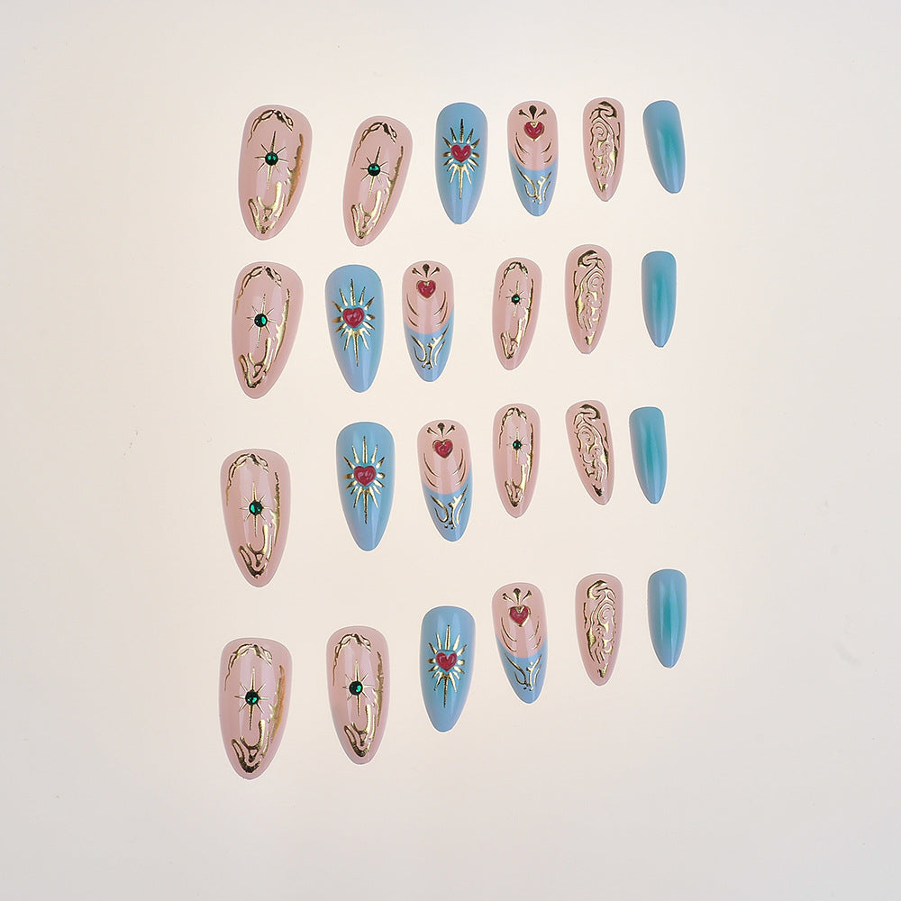 Siopsrl | Artistic Floral Embellished Press-On Nail Set Siopsrl