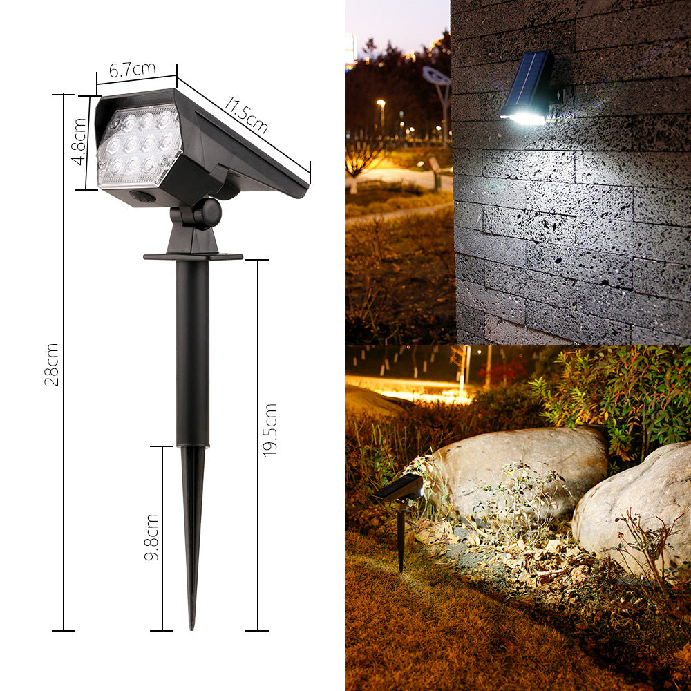 Adjustable Solar LED Landscape Spotlight Stake Siopsrl