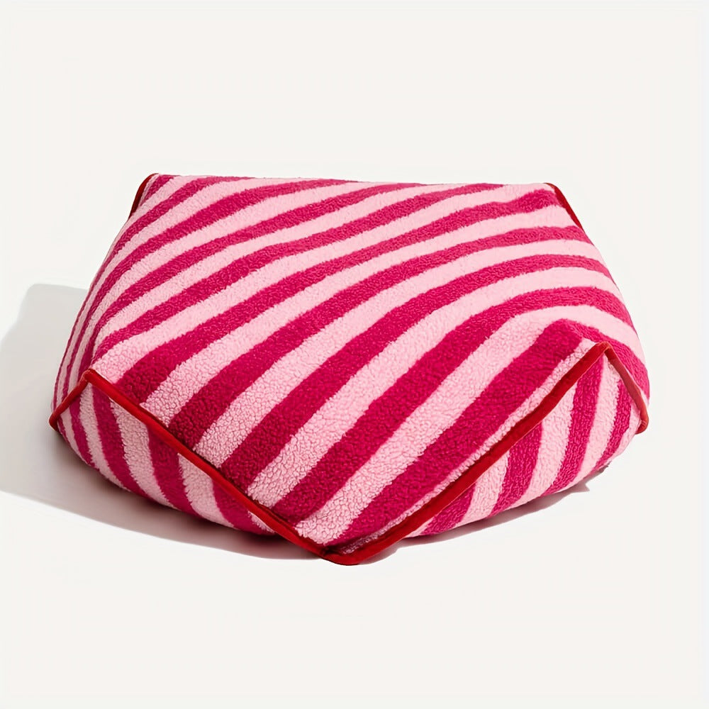 Siopsrl | Comfortable Striped Plush Dog Bed