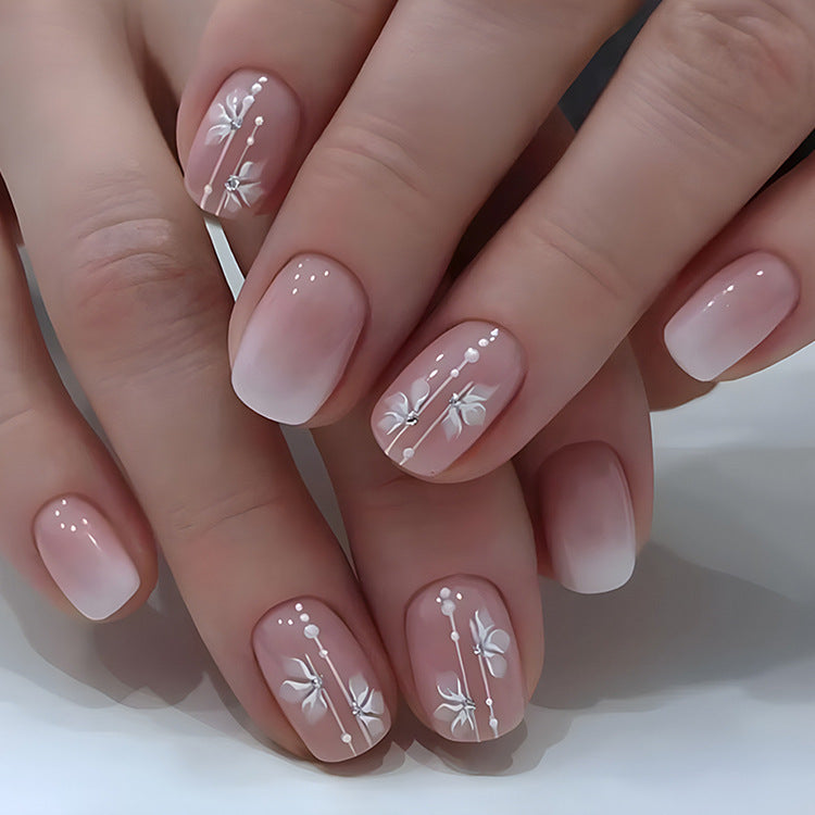 Siopsrl | Artificial nails with elegant floral design Siopsrl