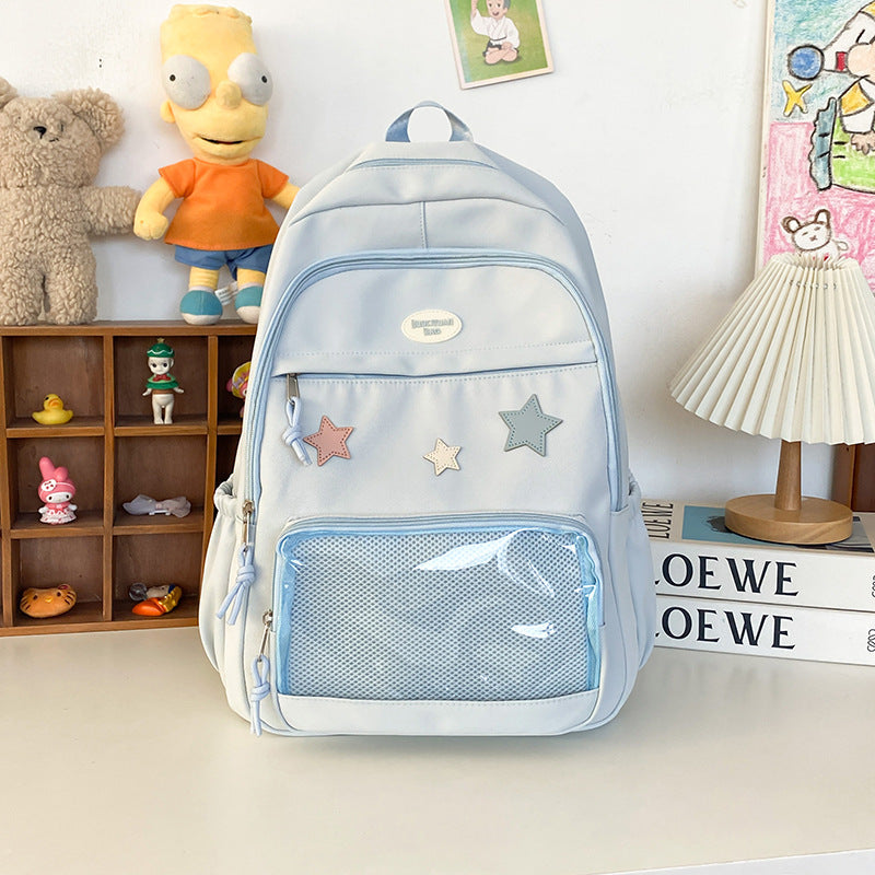 Siopsrl | Trendy Star-Appliqué Backpack