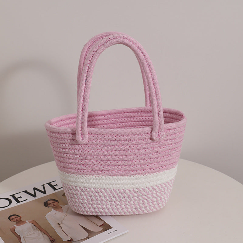 Handmade basket bag with modern accents Siopsrl