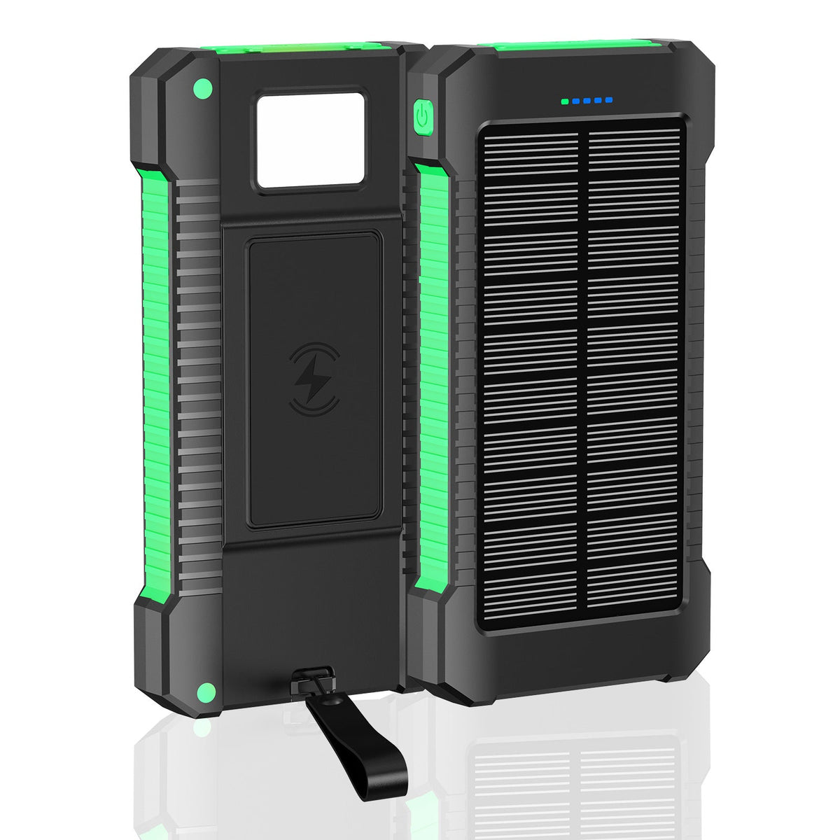 Solar power bank with multifunctional ports and LED light Siopsrl