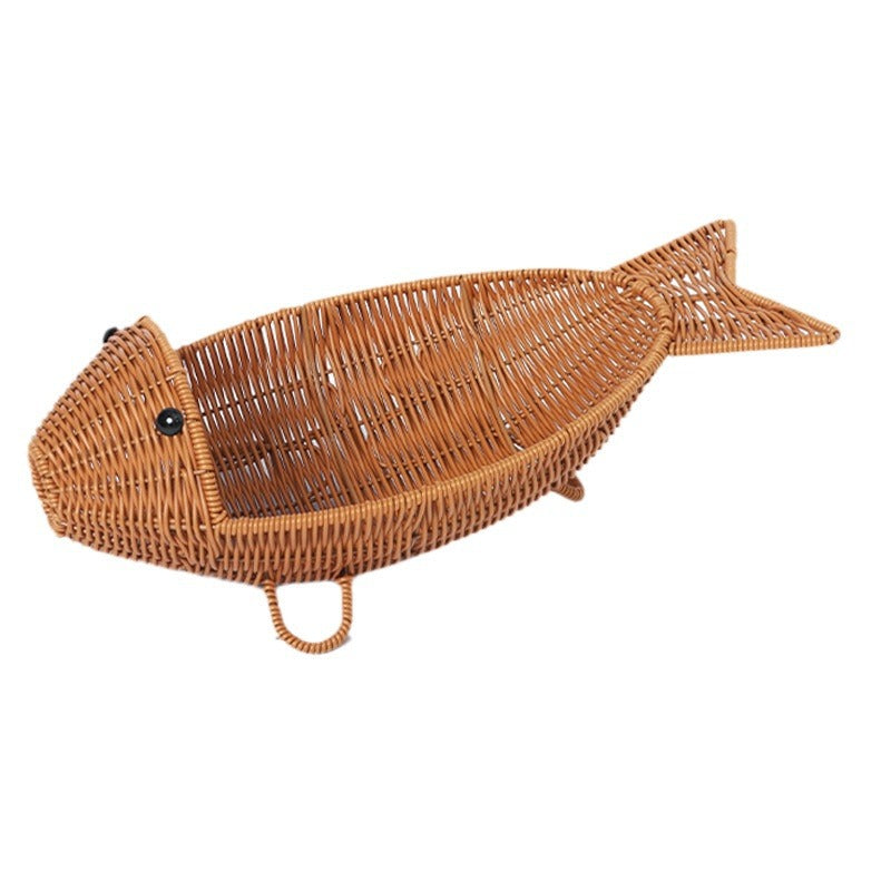 Decorative Woven Fish-Shaped Basket Siopsrl