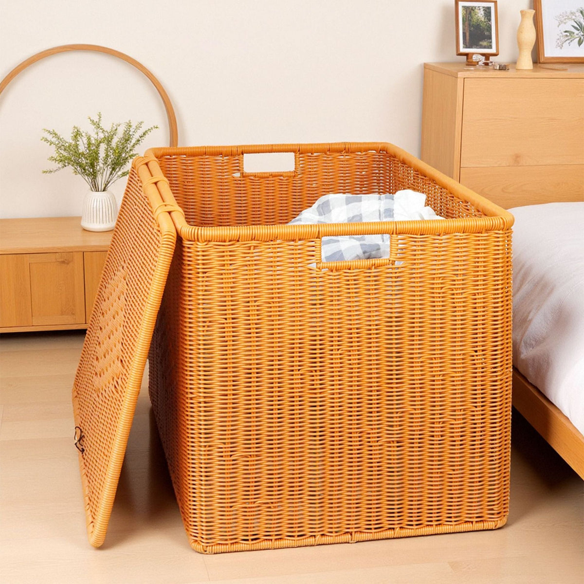 Large Woven Storage Chest Siopsrl