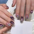 Siopsrl | Glamorous nail tips with ombre effect and glitter Siopsrl