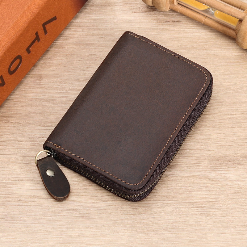 Siopsrl | Leather Zippered Card Wallet Siopsrl