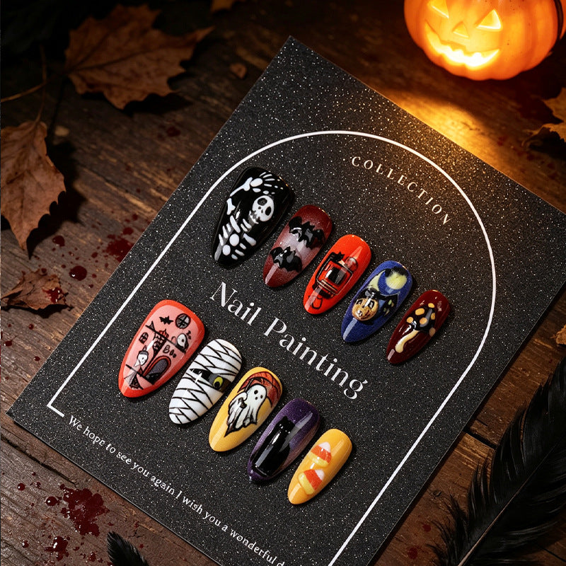 Halloween-Themed Press-On Nail Art Set Siopsrl