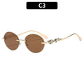 Siopsrl | Fashion-Forward Round Frame Sunglasses with Ornate Details