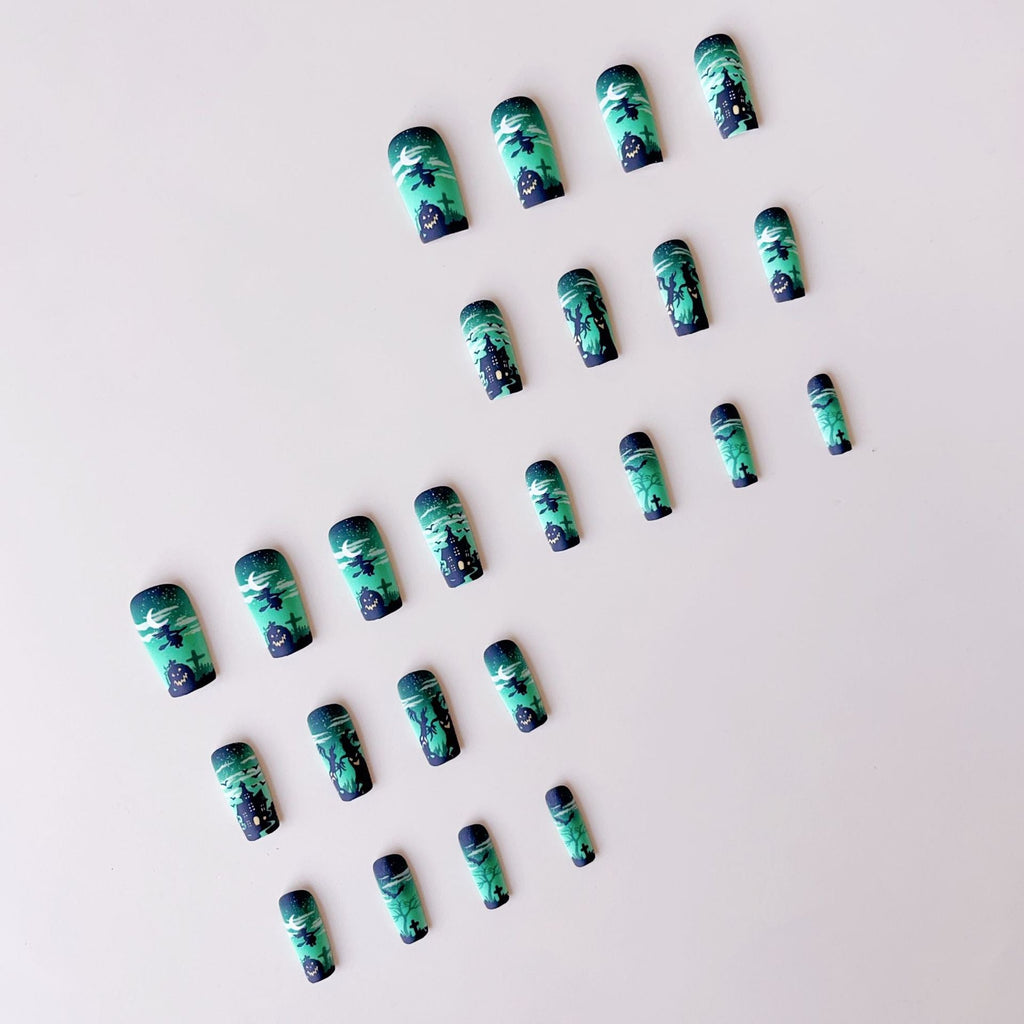 Siopsrl | Halloween Artificial Nail Set with Creepy 3D Designs Siopsrl