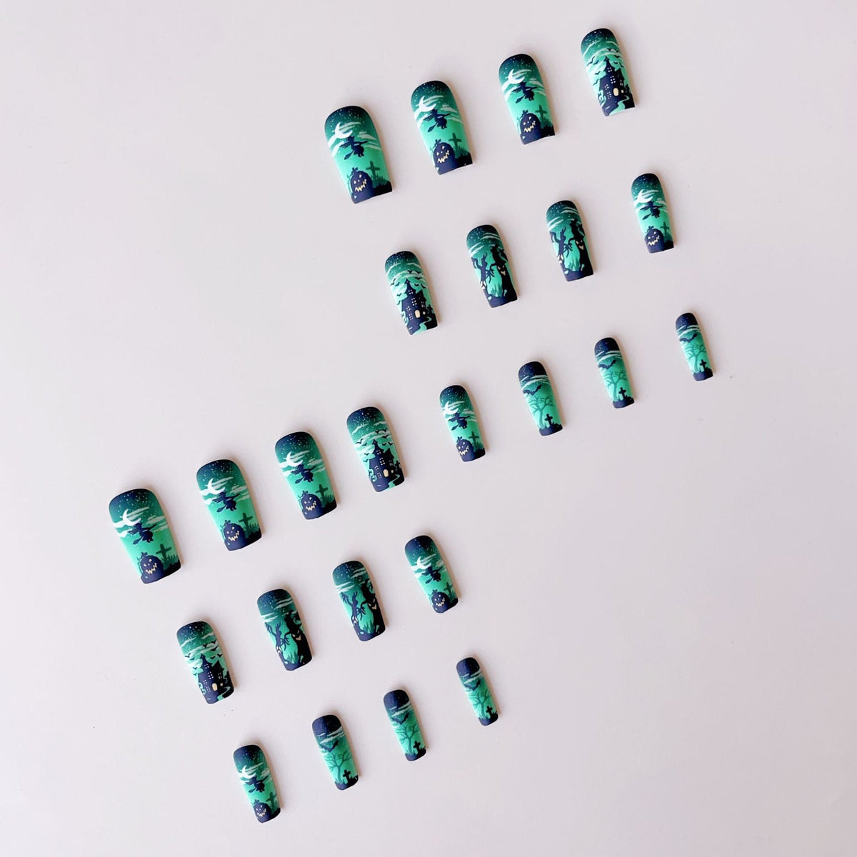 Siopsrl | Halloween Artificial Nail Set with Creepy 3D Designs Siopsrl