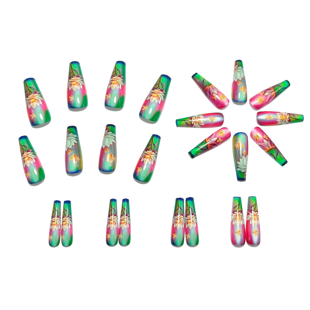 Siopsrl | Art Nails in Hand-Decorated Flower Design Siopsrl
