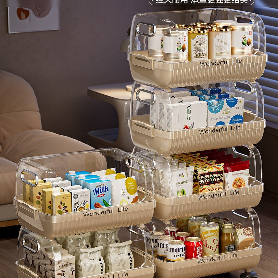 Multi-Tier Storage Organizer with Transparent Baskets Siopsrl