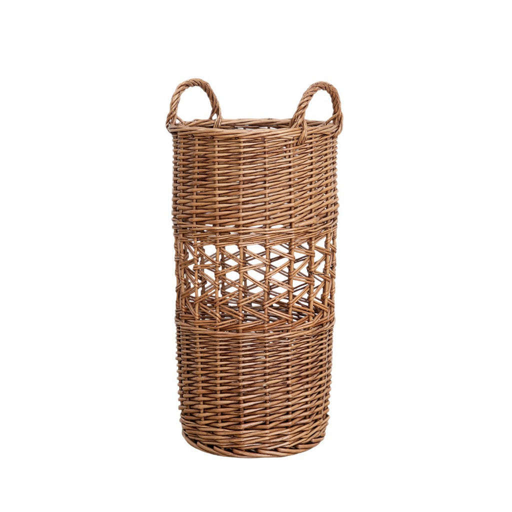 Handcrafted willow basket with cotton lining Siopsrl