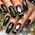 Siopsrl | Artificial nails with festive Christmas motif Siopsrl