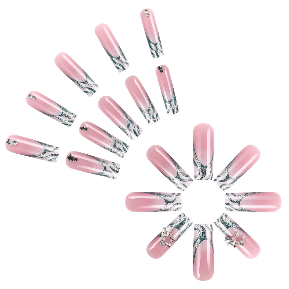 Siopsrl | Glittery Star-Embellished Press-On Nails Siopsrl