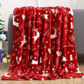 Festive Holiday-Themed Plush Throw Blanket