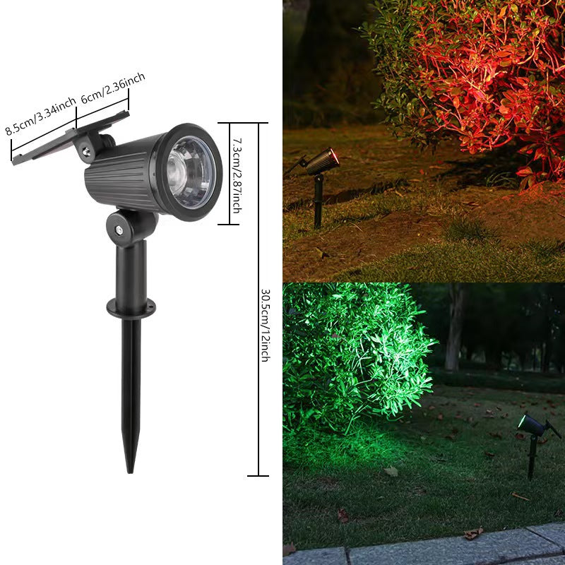 Adjustable Solar LED Garden Spotlight Stake With Swivel Head Integrated Solar Panel And Weatherproof Housing Siopsrl
