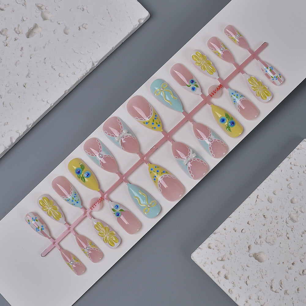 Siopsrl | Artistic Decorative Press-On Nail Set Siopsrl