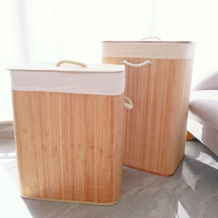 Storage basket with natural bamboo design Siopsrl