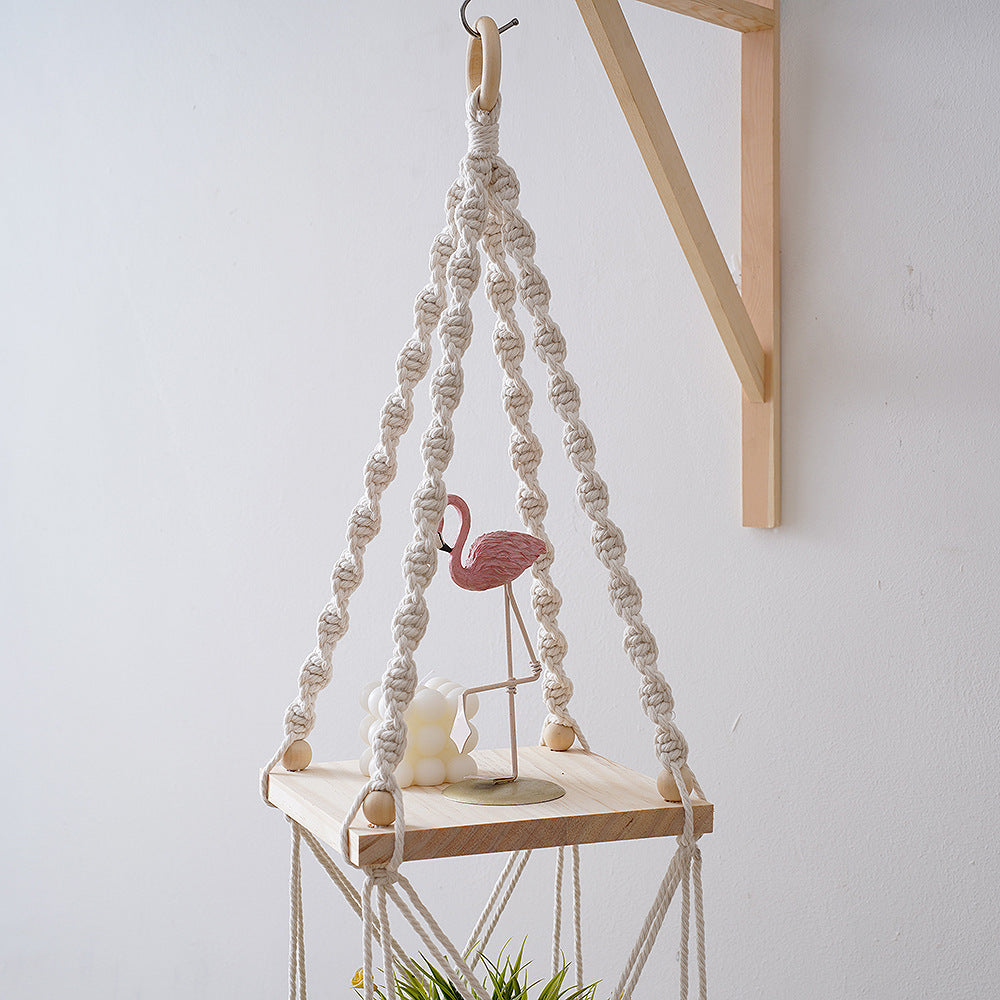 Macramé Hanging Shelf Organizer Siopsrl