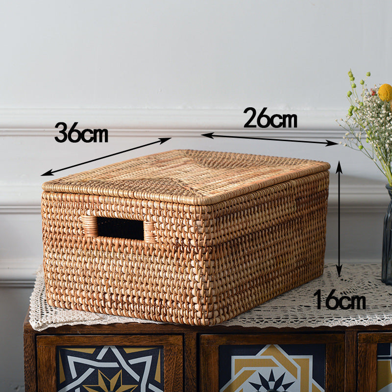 Women rectangular rattan storage basket Siopsrl
