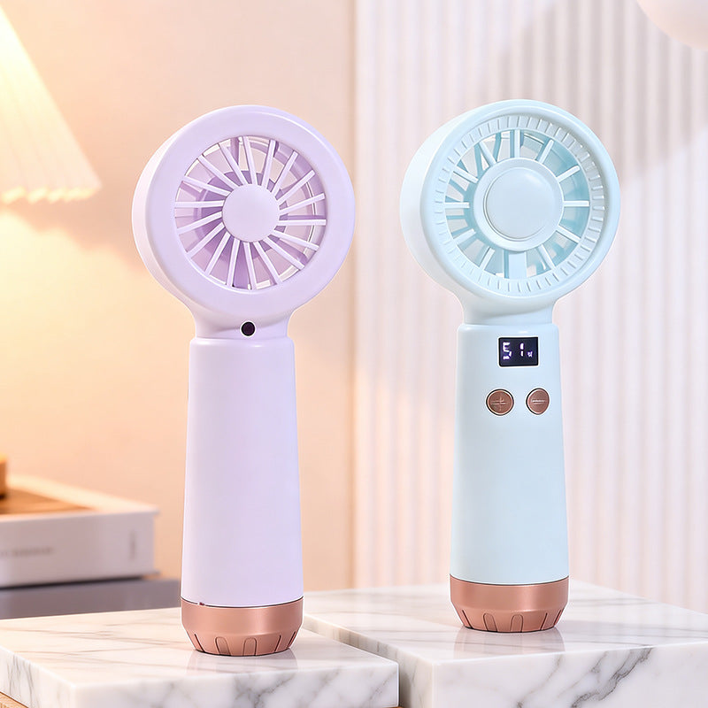 Siopsrl | USB-Rechargeable Bladeless Handheld Fan with LED Speed Display