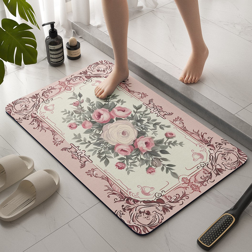 Siopsrl | Vintage Floral Bath Mat Siopsrl